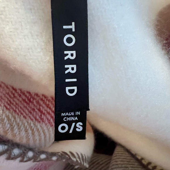Torrid Belted Ruana Plaid-Multi Color O/S - Picture 3 of 8